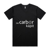 LCK White Logo - Mens Tarmac V-Neck T shirt